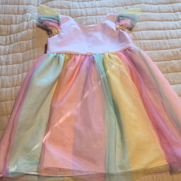 Blueberi Boulevard Pastel Rainbow Kids Dress - Picture 1 of 1
